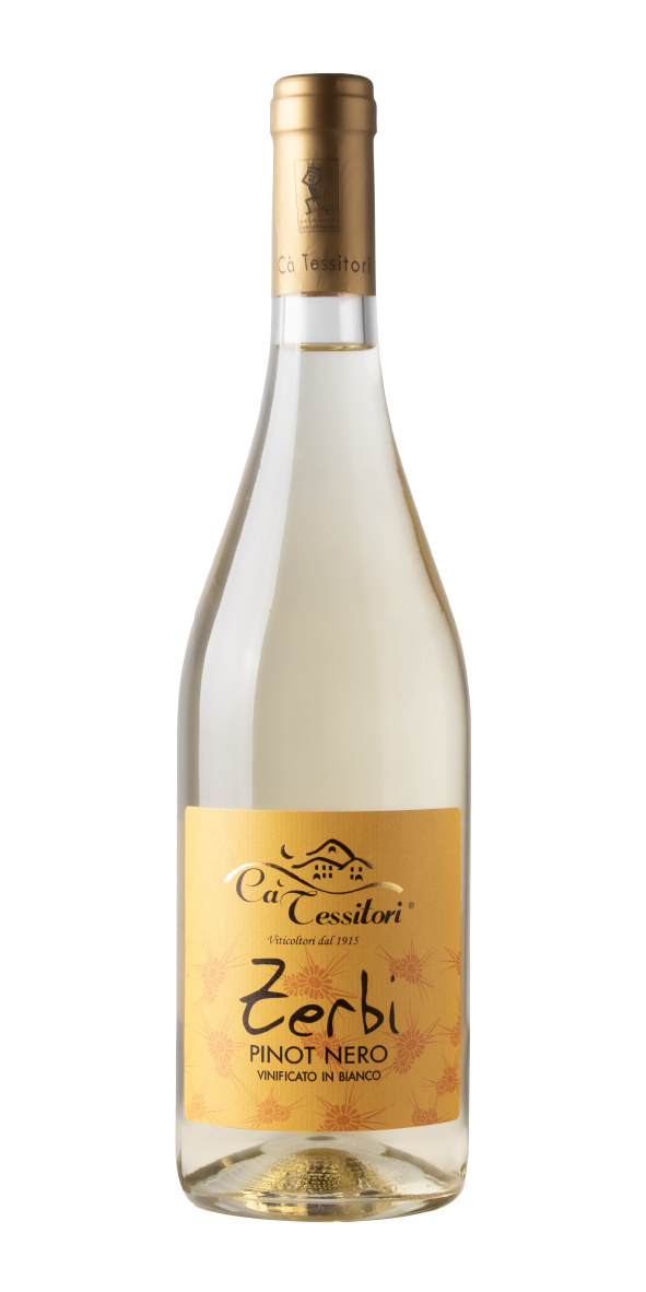 Vino bianco frizzante Zerbi pinot nero di ca' tessitori
